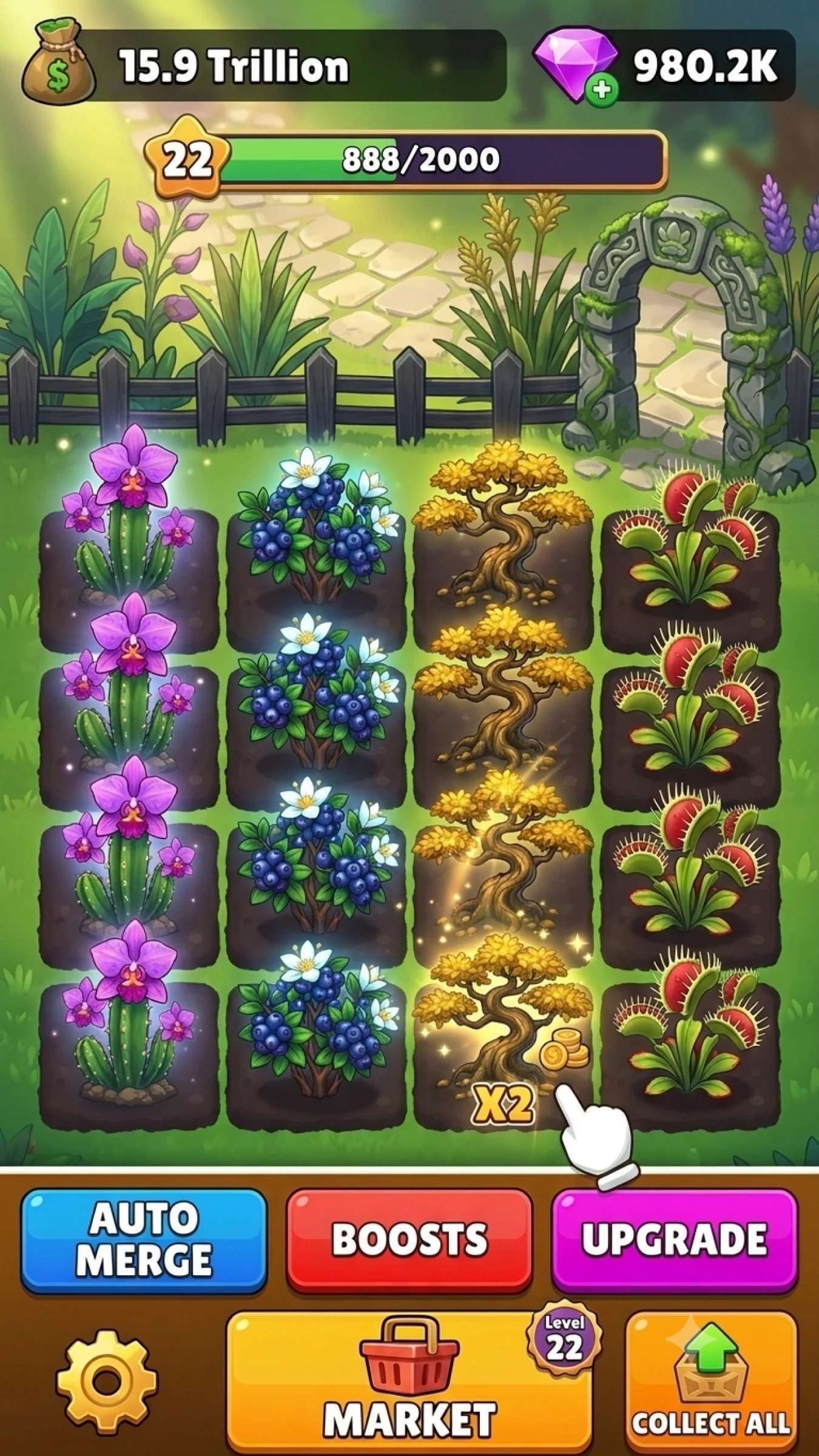 Idle Plants: Merge & Garden screenshot